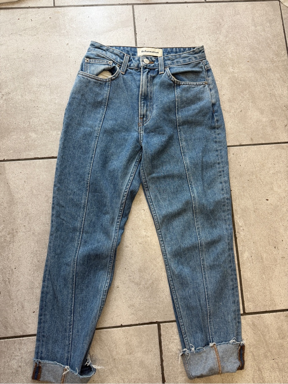 Reformation High-Rise Blue Denim Jeans